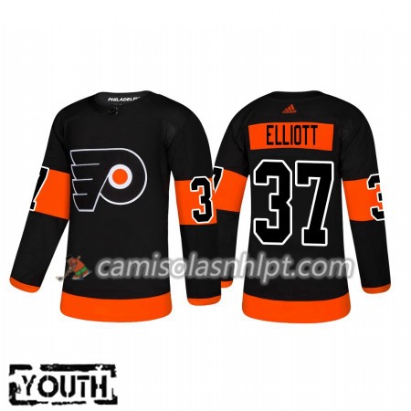 Camisola Philadelphia Flyers Brian Elliott 37 Adidas 2018-2019 Alternate Authentic - Criança